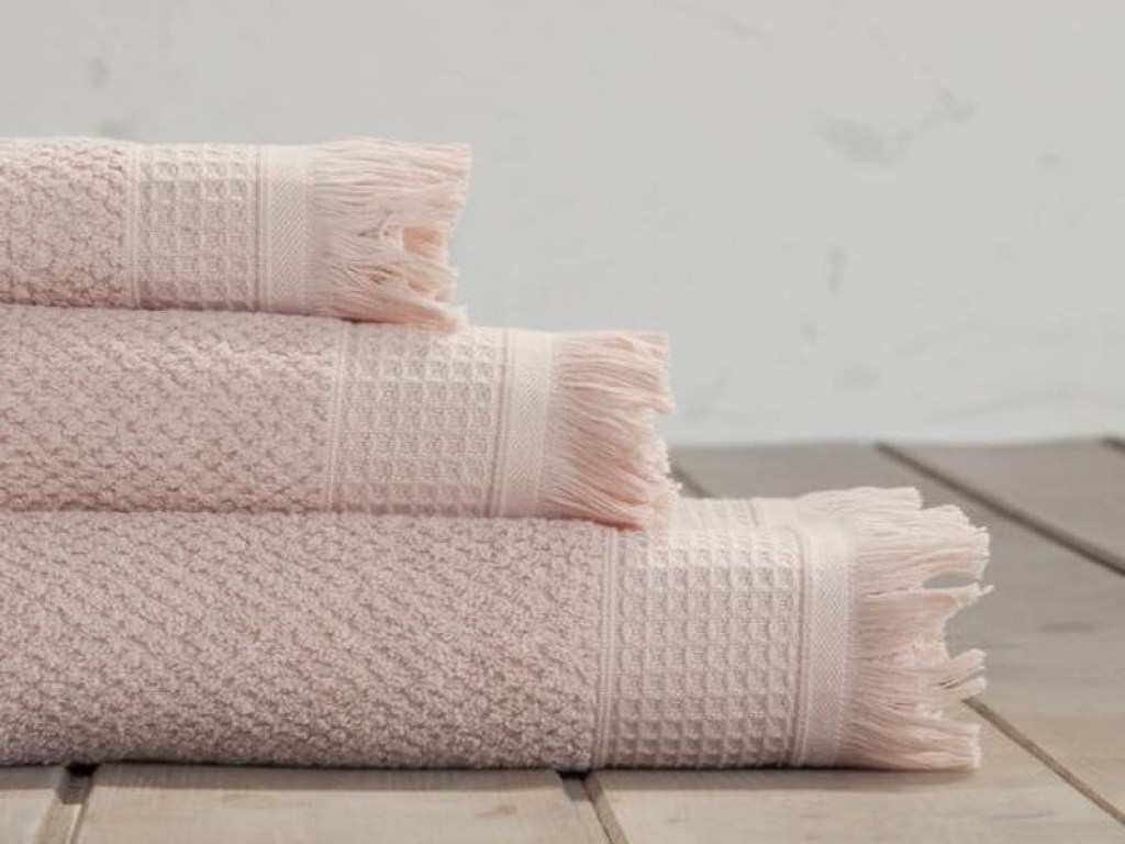 Σετ Πετσέτες Μπάνιου Σομόν Βαμβακερές Dorinda Γαρύφαλλο 3TMX | Γαρύφαλλο - Λευκά Είδη